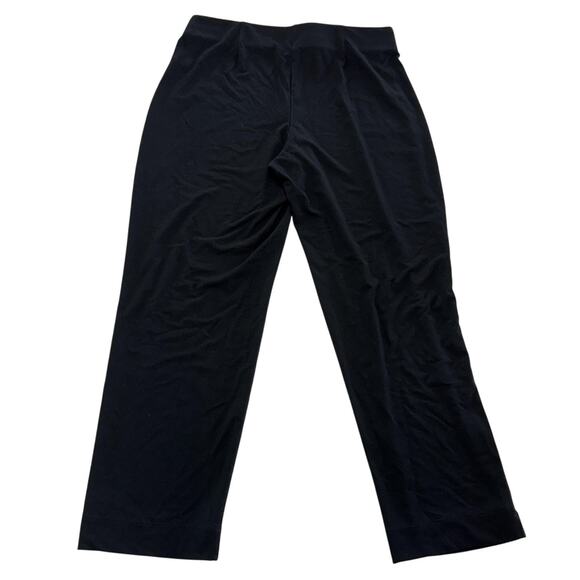 J.Jill Wearever Pants Womens Petite Medium Black Forward-Seam Ankle Stretch Knit - Picture 2 of 8